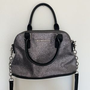 Liz Claiborne glittery top handle crossbody purse